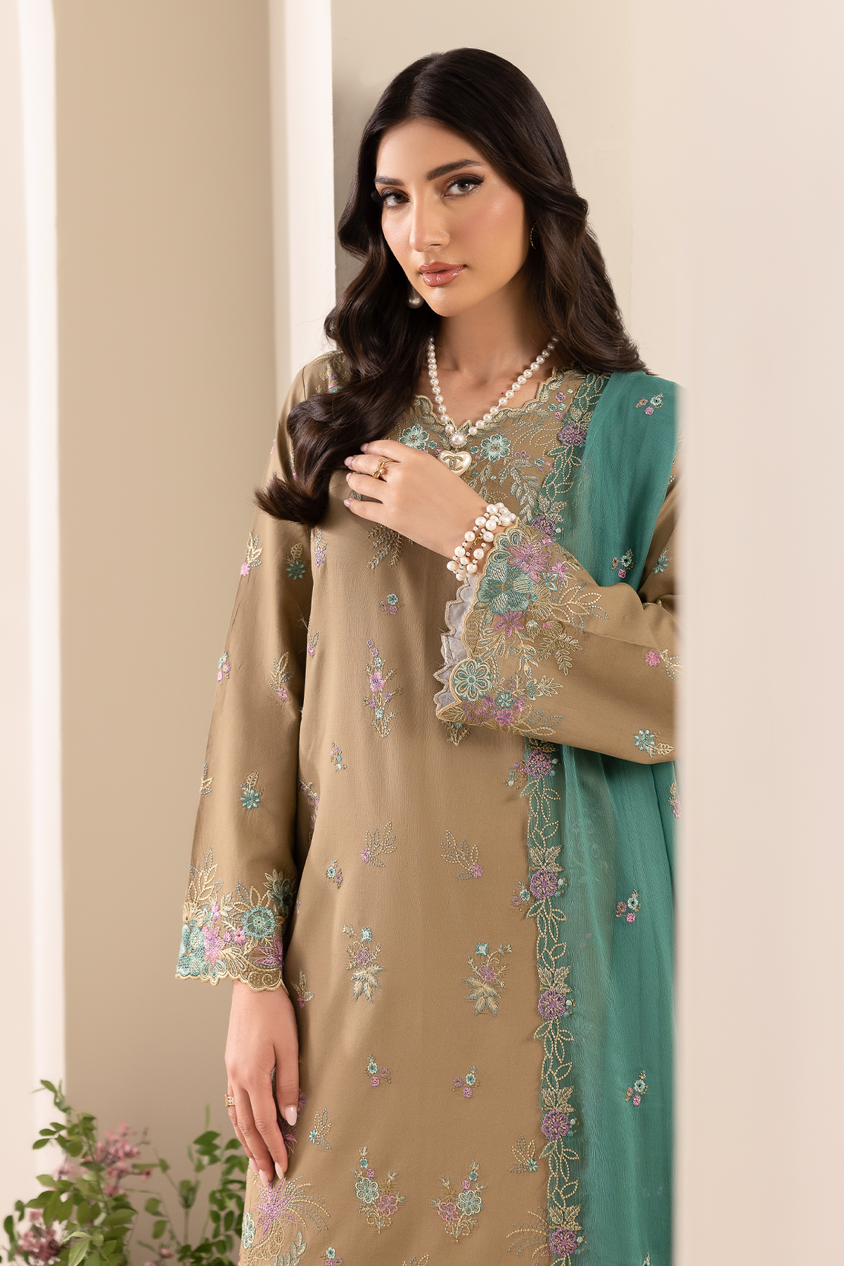 Rajbari | Premium Edition |Embroidered Chiffon Dopatta 03-7