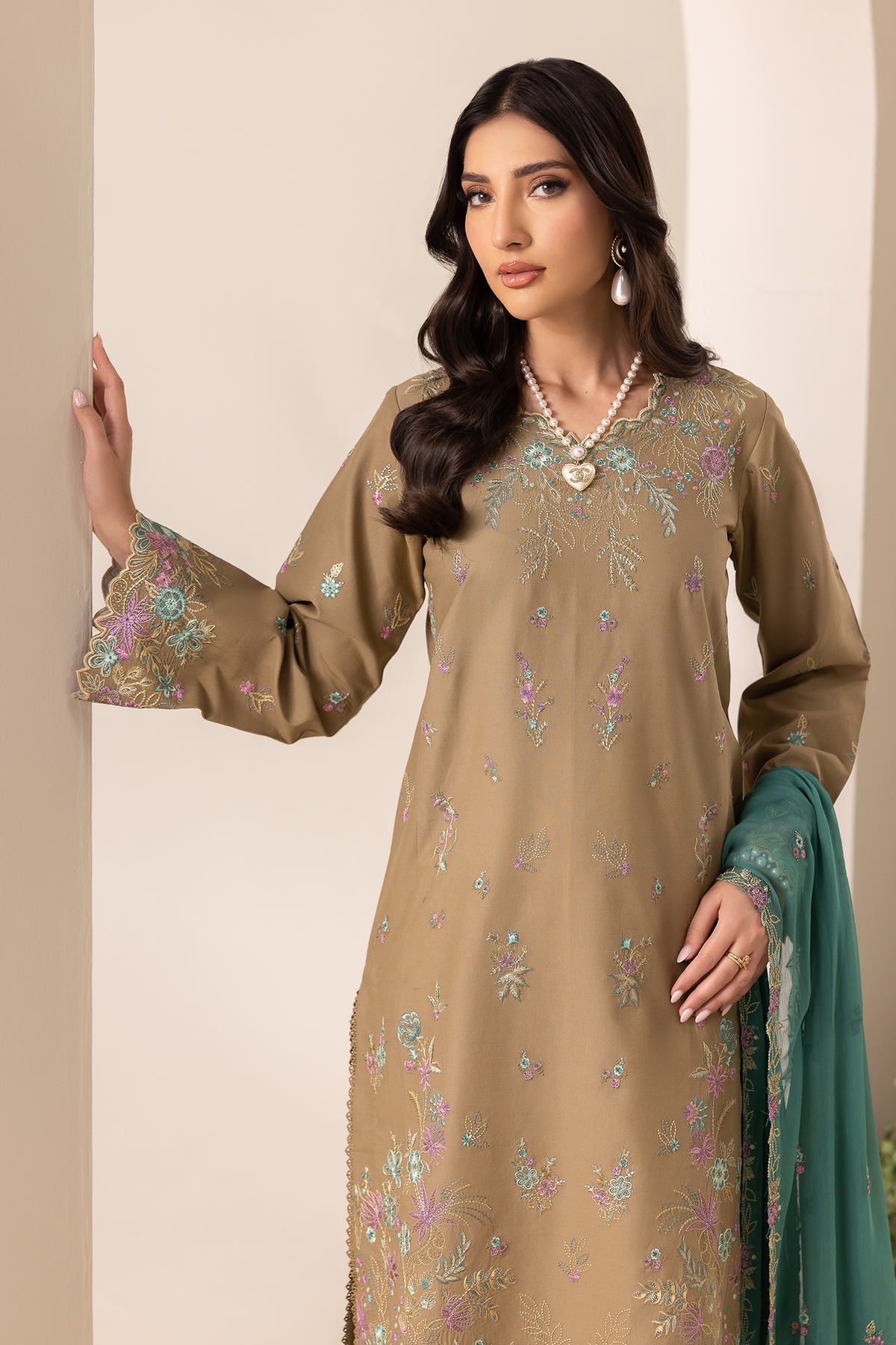 Rajbari | Premium Edition |Embroidered Chiffon Dopatta 03-5