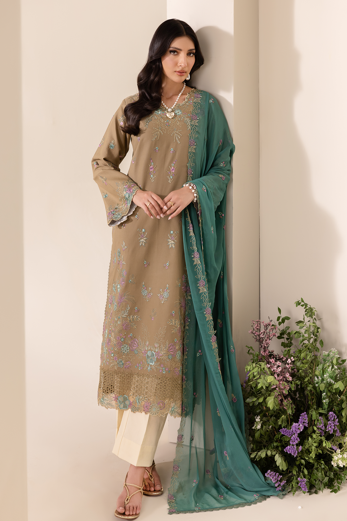 Rajbari | Premium Edition |Embroidered Chiffon Dopatta 03-4