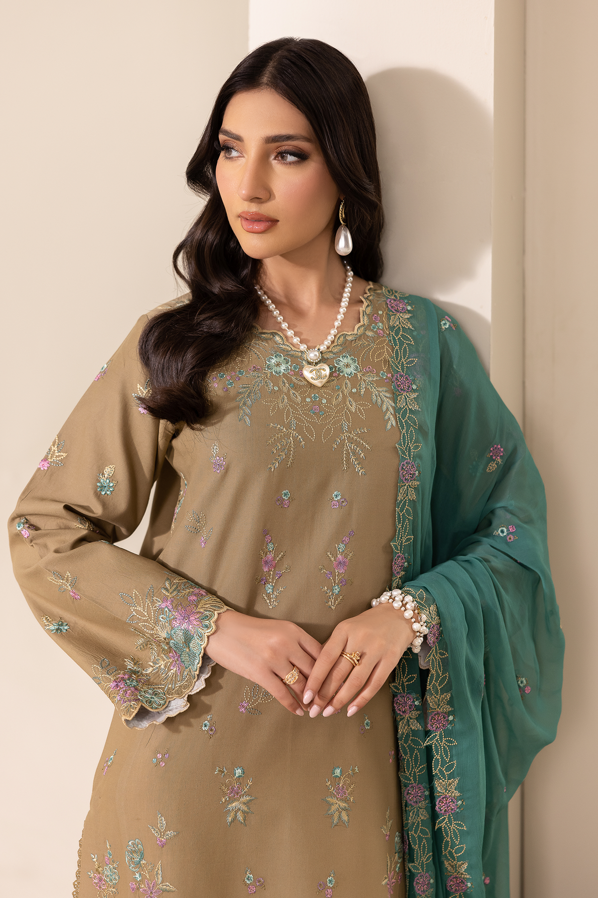 Rajbari | Premium Edition |Embroidered Chiffon Dopatta 03-3