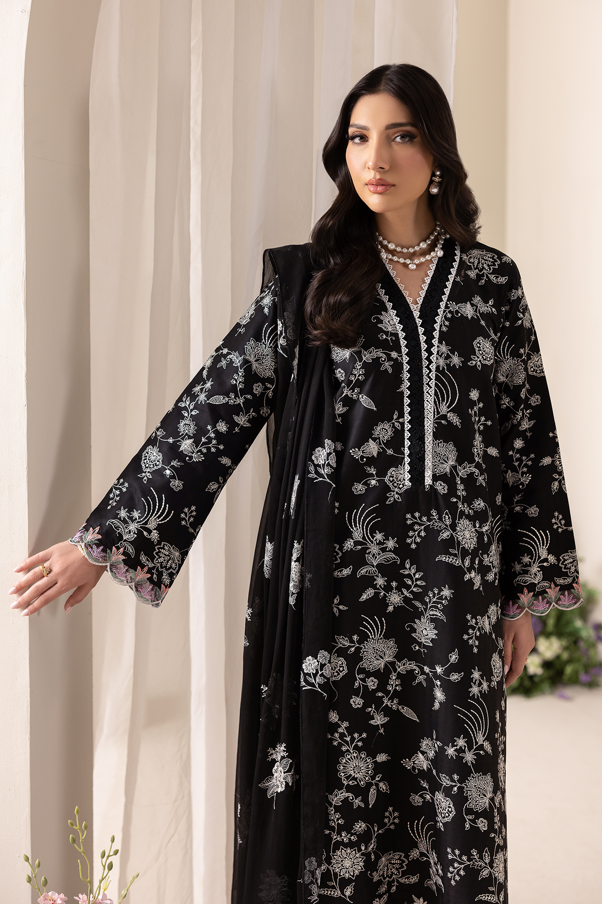 Rajbari | Premium Edition | Embroidered Chiffon Dopatta 10-3