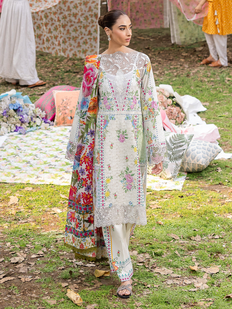 Rajbari | Schiffli Printkari Exclusive | Schiffli Printkari - 08 -  Rajbari Ladies Clothes - Original Designer Dress - House of Maryam