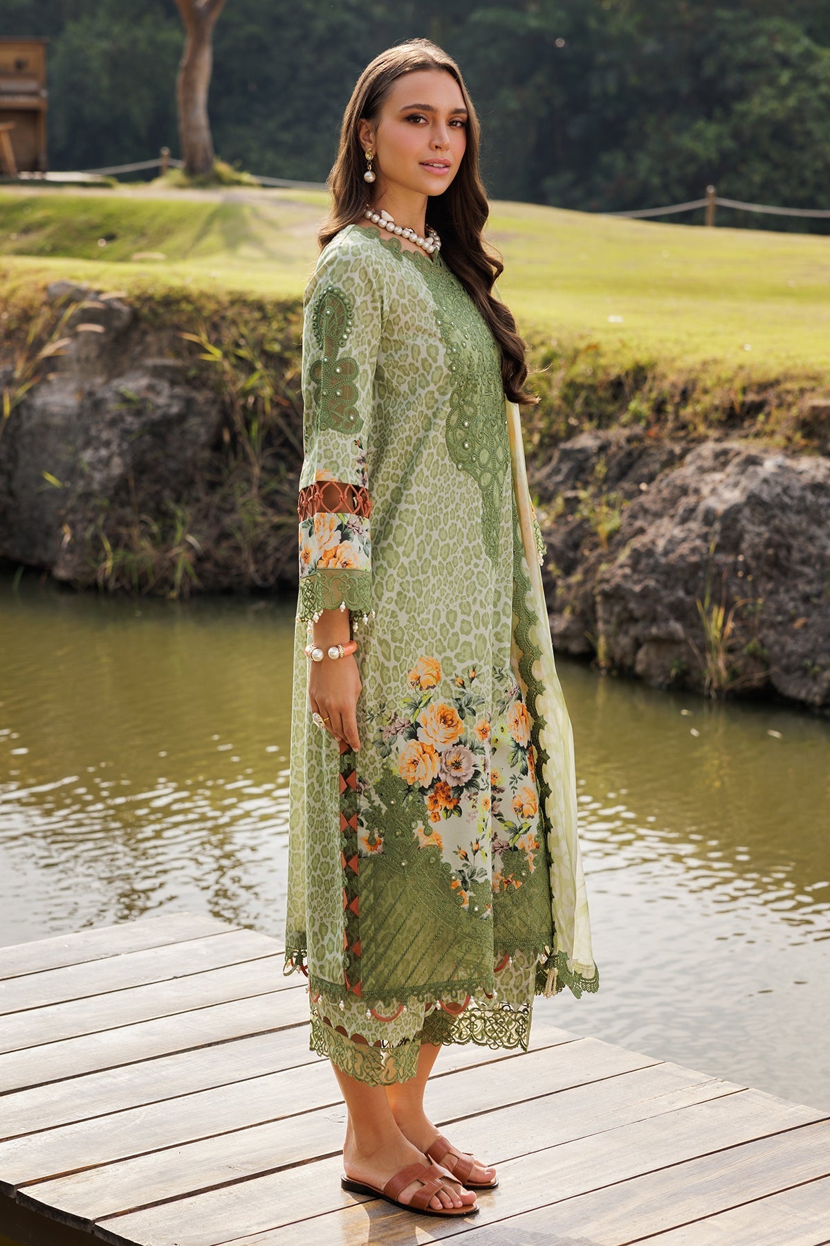 Charizma | Naranji Lawn 25 |  CN5-11 -  Charzima Ladies Clothes - Original Designer Dress - House of Maryam