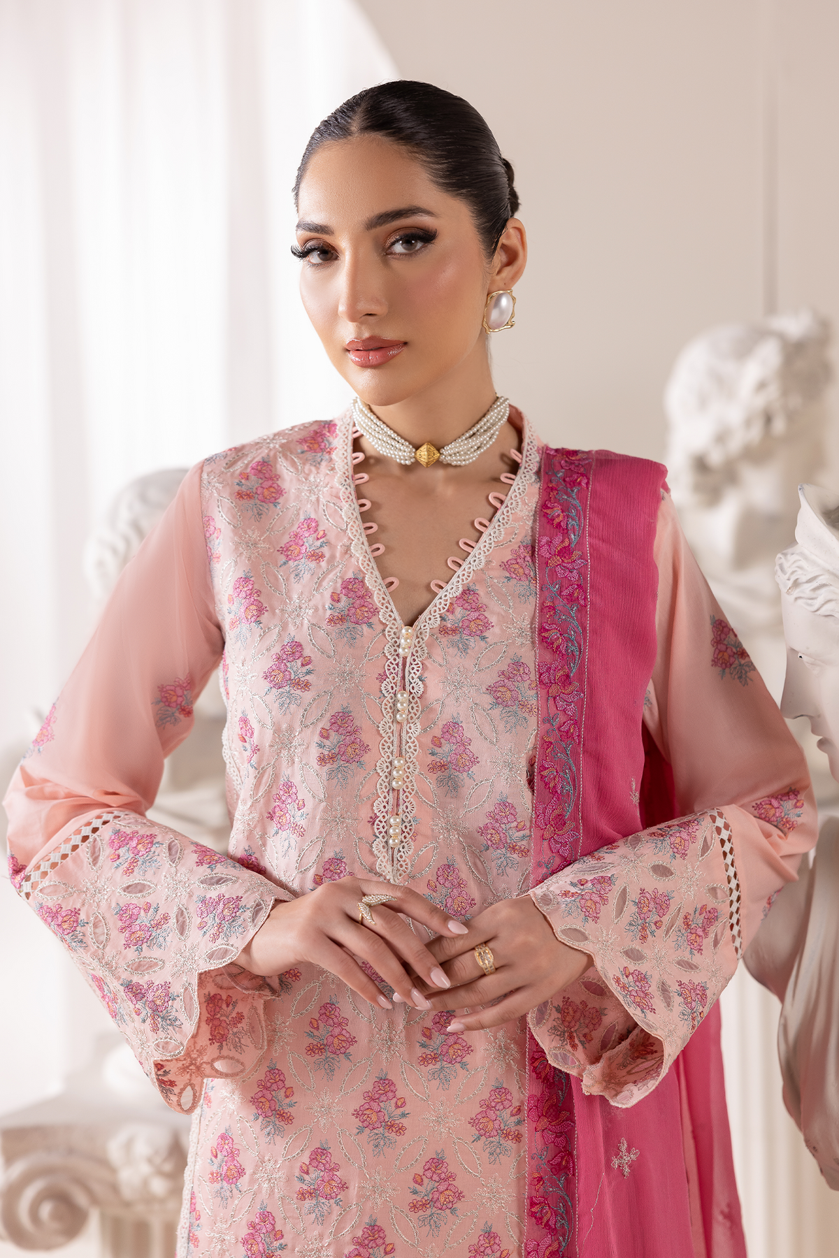 Rajbari | Premium Edition |Embroidered Chiffon Dopatta 02-3