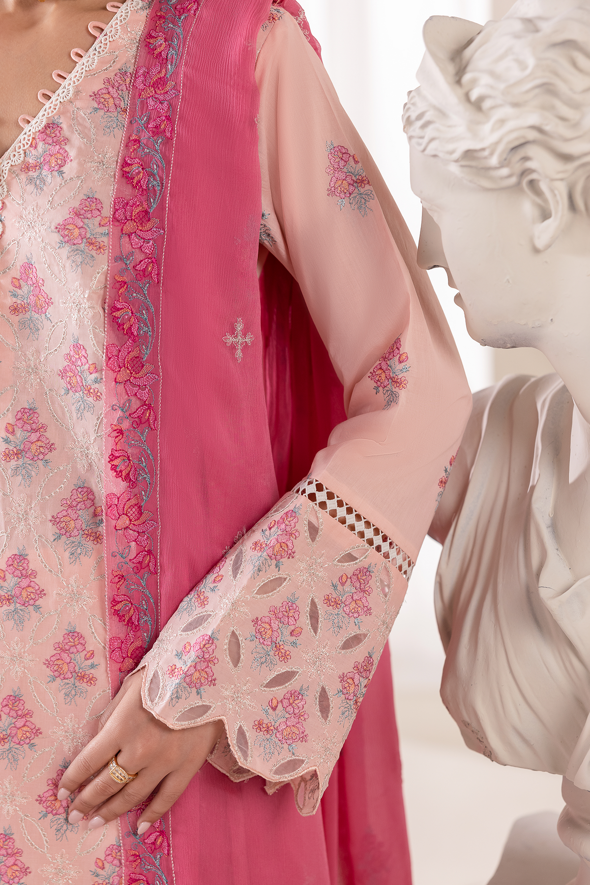 Rajbari | Premium Edition |Embroidered Chiffon Dopatta 02-6
