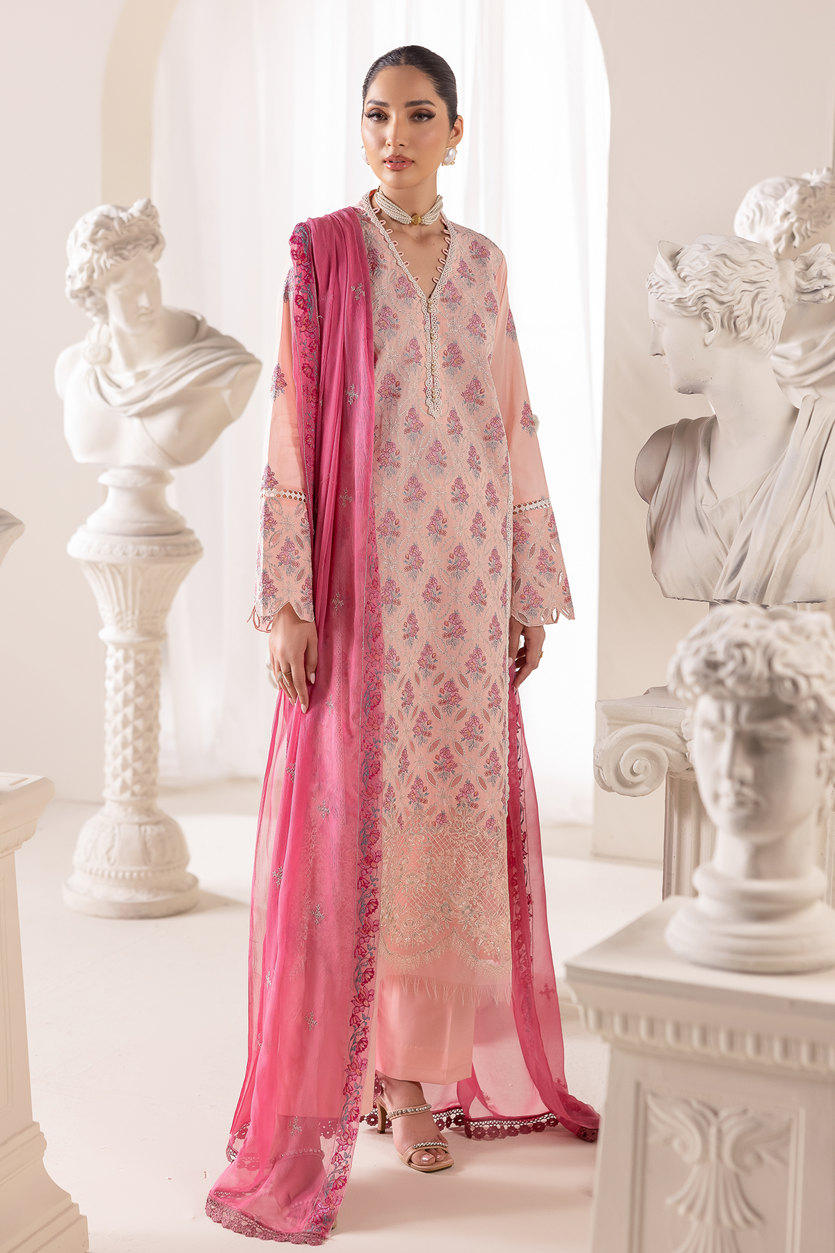 Rajbari | Premium Edition |Embroidered Chiffon Dopatta 02-5