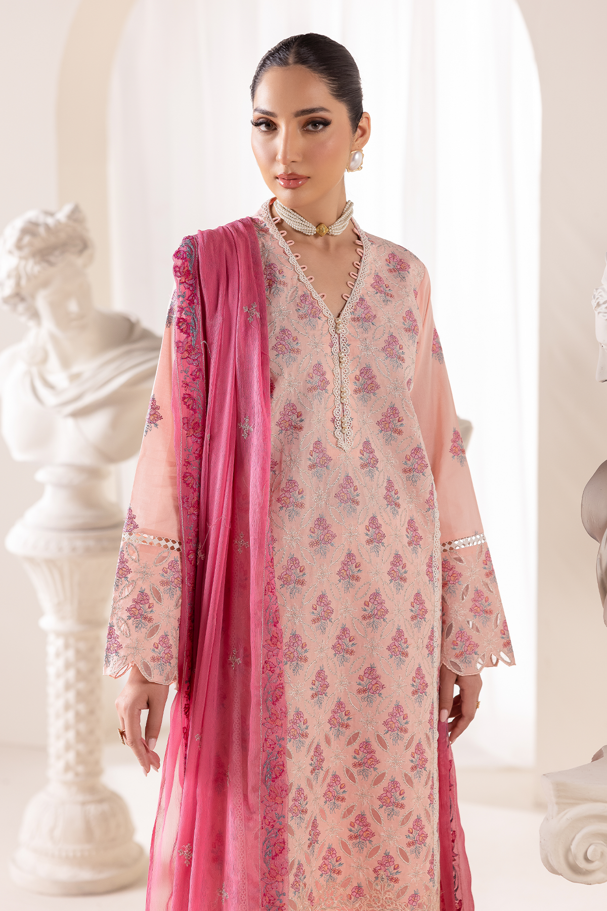 Rajbari | Premium Edition |Embroidered Chiffon Dopatta 02-4
