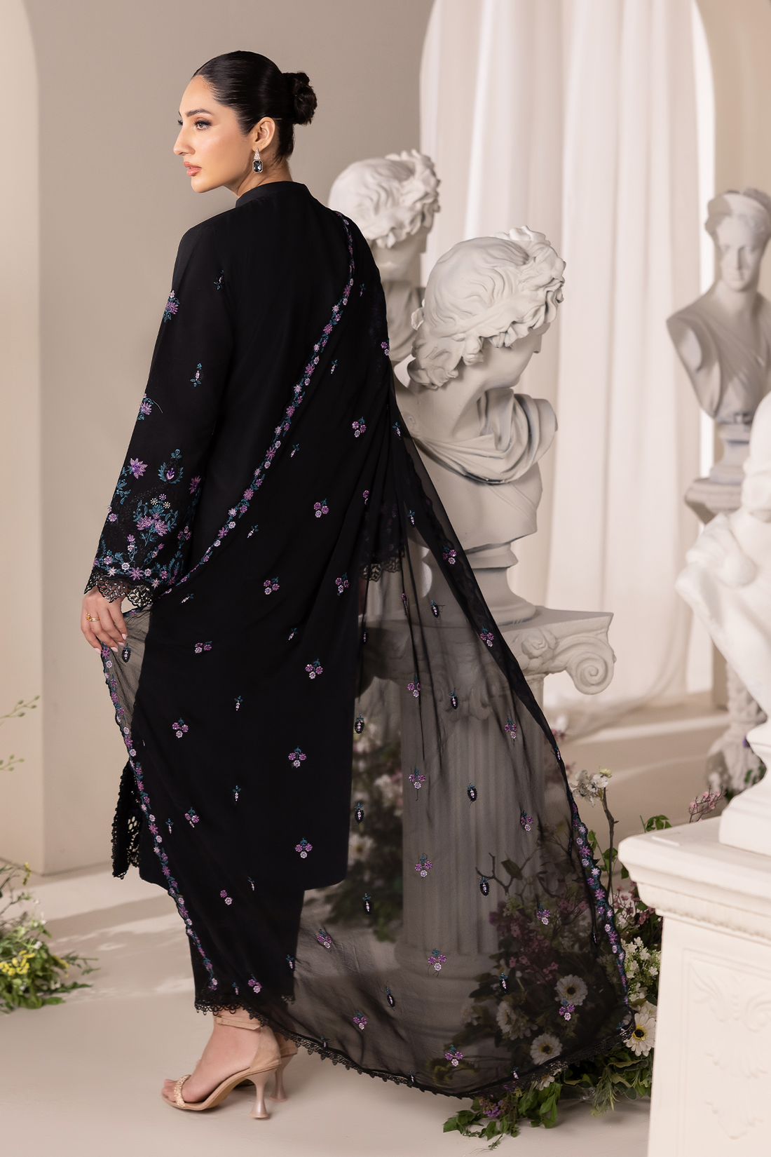 Rajbari | Premium Edition | Embroidered Chiffon Dopatta 01