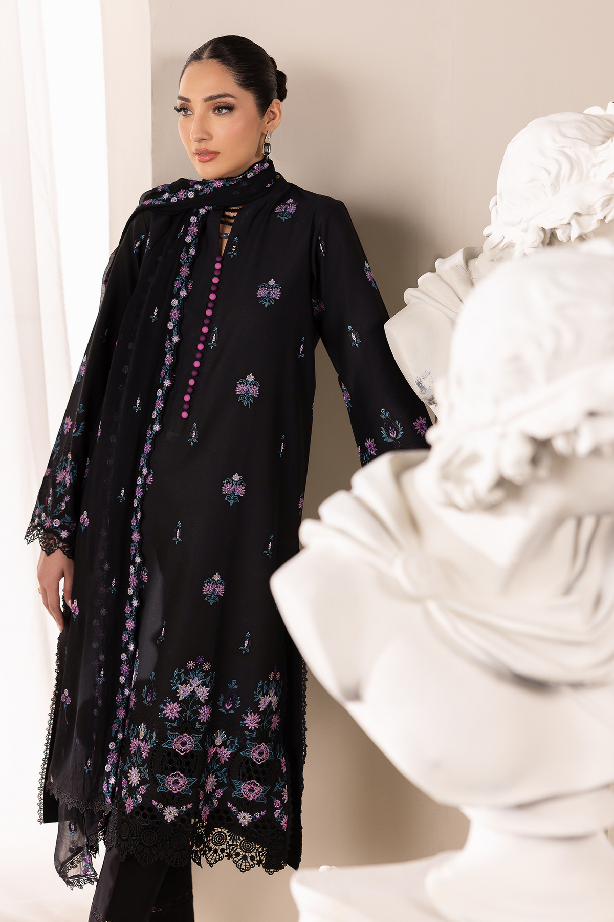 Rajbari | Premium Edition | Embroidered Chiffon Dopatta 01-6