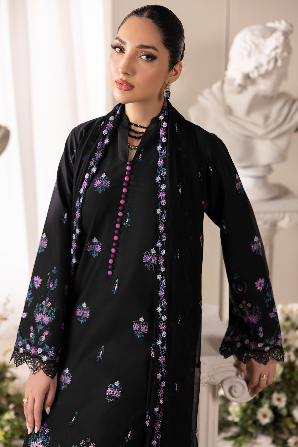 Rajbari | Premium Edition | Embroidered Chiffon Dopatta 01-4