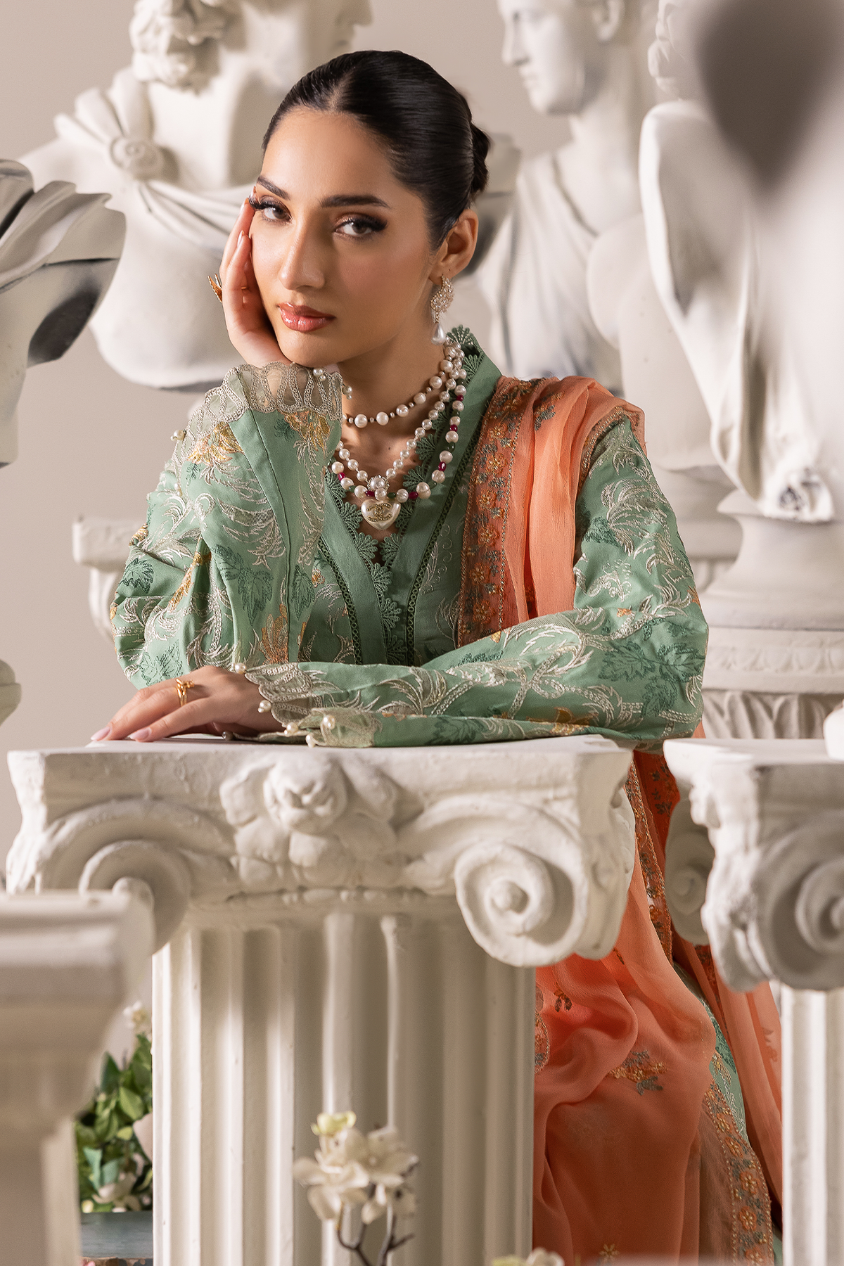 Rajbari | Premium Edition | Embroidered Chiffon Dopatta 06-8