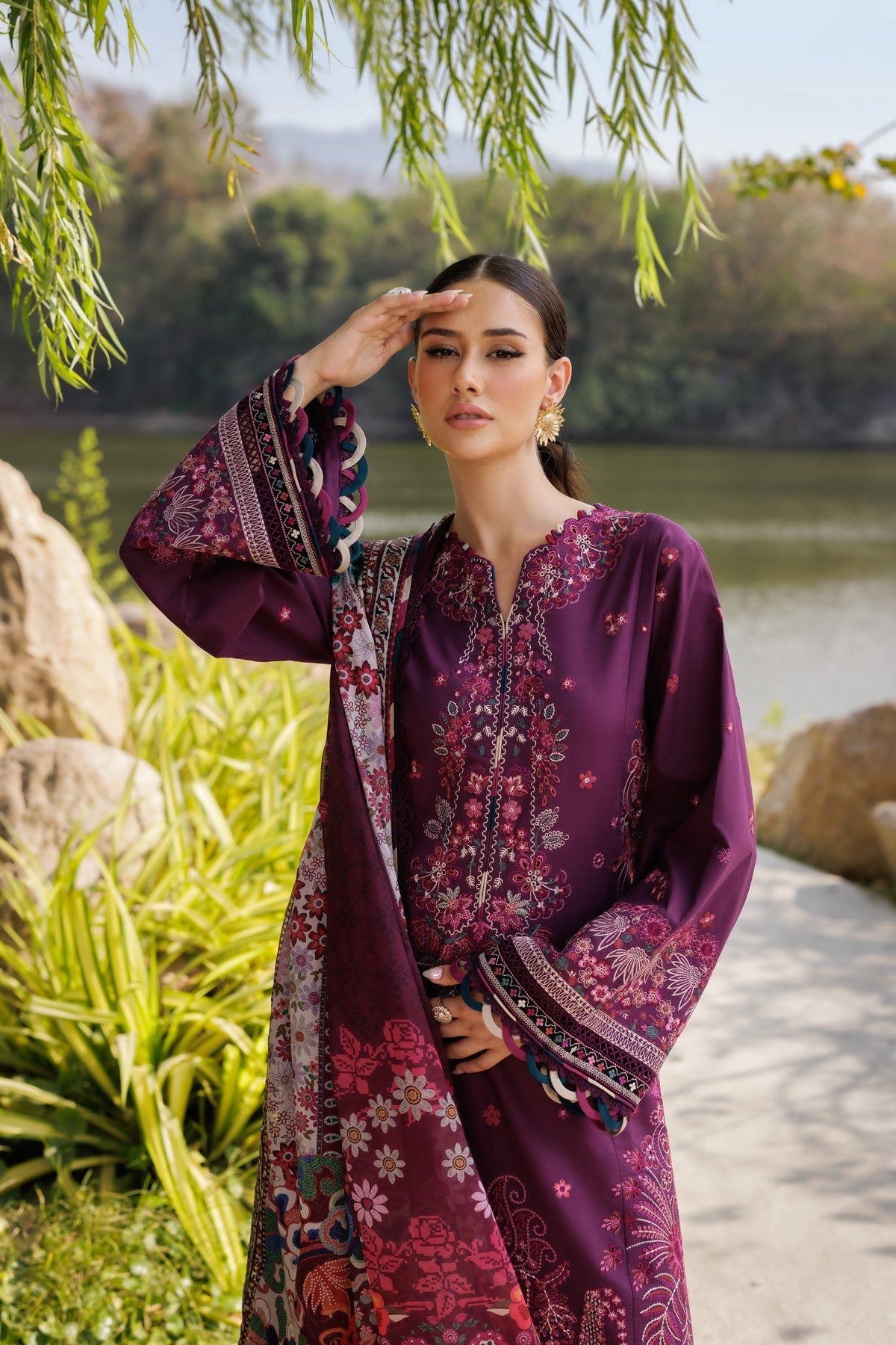 Xenia Formals | Luxury Lawn 25 | VIOLET -  Xenia Formals Ladies Clothes - Original Designer Dress - House of Maryam