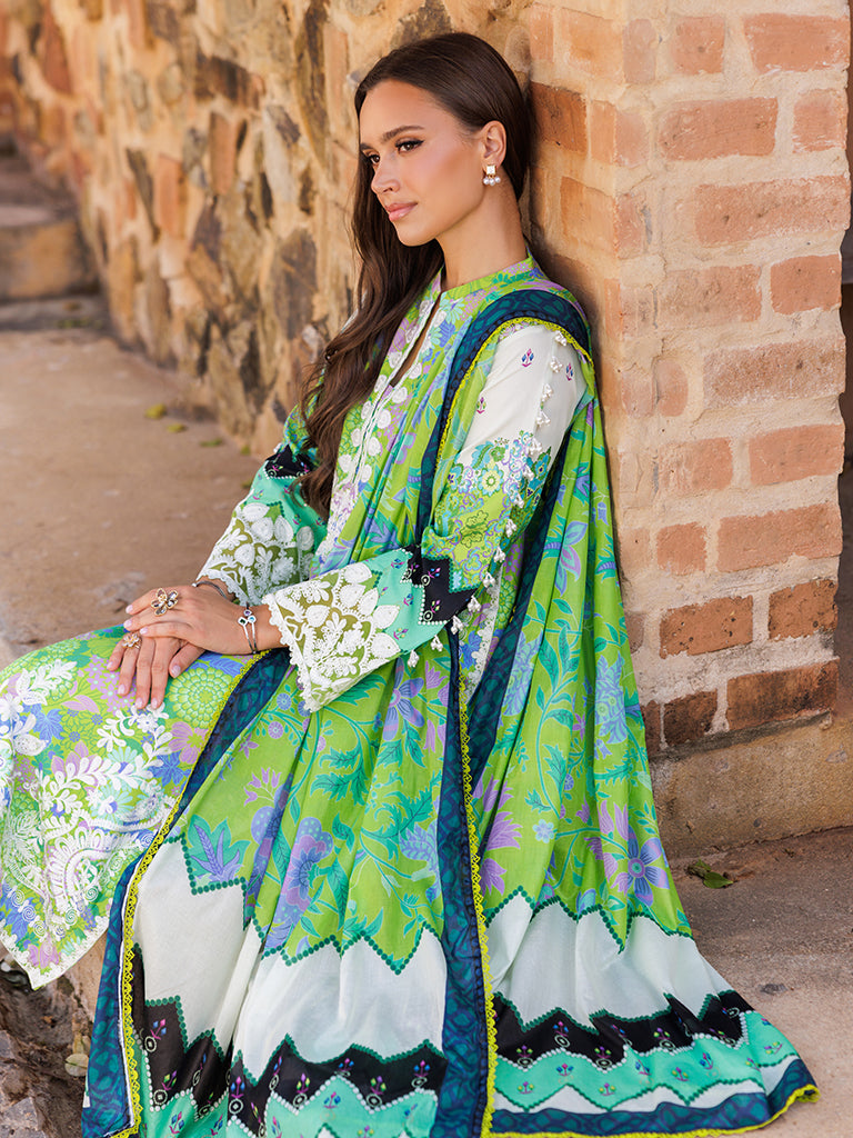 Rajbari | Floral Symphony Lawn 25 | RB-04 -  Rajbari Ladies Clothes - Original Designer Dress - House of Maryam