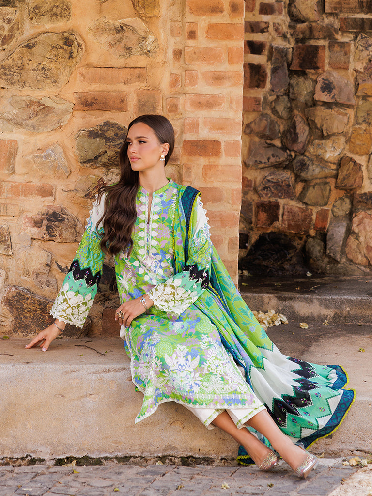 Rajbari | Floral Symphony Lawn 25 | RB-04 -  Rajbari Ladies Clothes - Original Designer Dress - House of Maryam