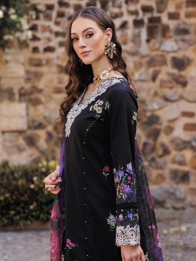 Rajbari | Floral Symphony Lawn 25 | RB-08 -  Rajbari Ladies Clothes - Original Designer Dress - House of Maryam