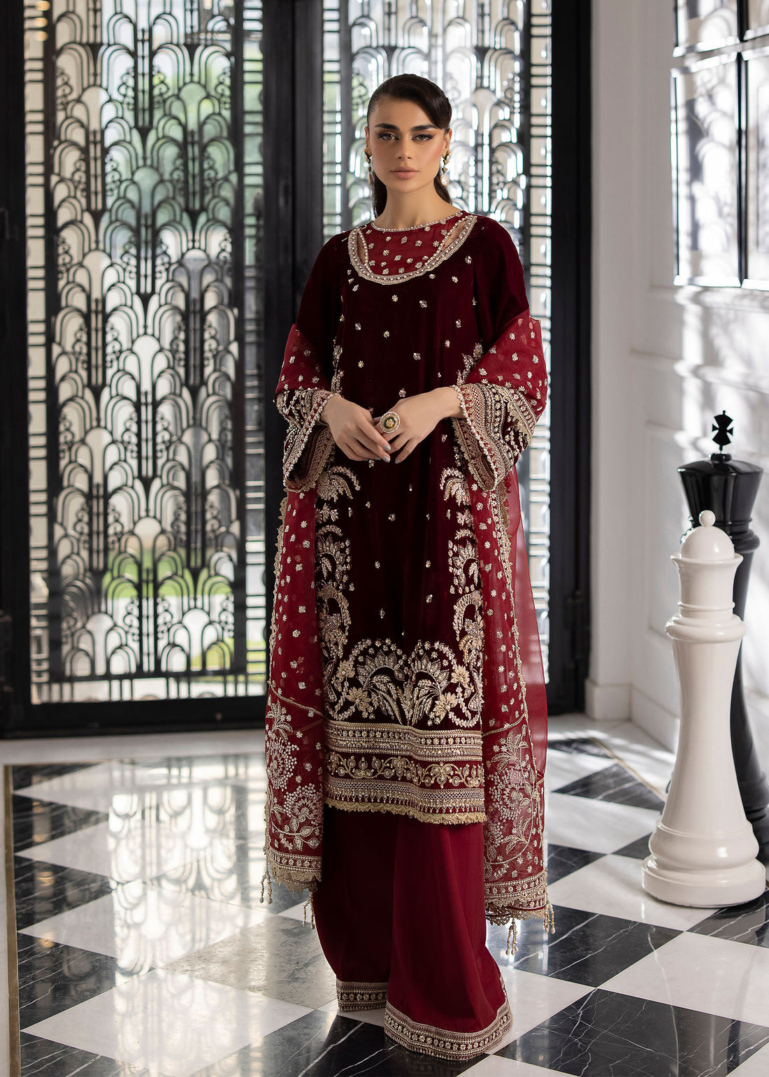 Sardinia | La More 24 | Maroon Muse -  Sardinia Ladies Clothes - Original Designer Dress - House of Maryam