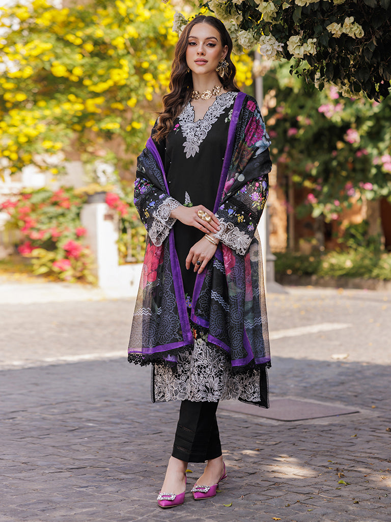 Rajbari | Floral Symphony Lawn 25 | RB-08 -  Rajbari Ladies Clothes - Original Designer Dress - House of Maryam