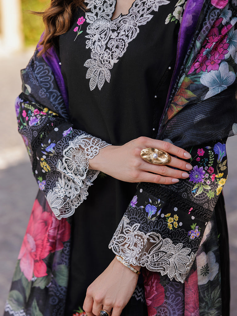 Rajbari | Floral Symphony Lawn 25 | RB-08 -  Rajbari Ladies Clothes - Original Designer Dress - House of Maryam