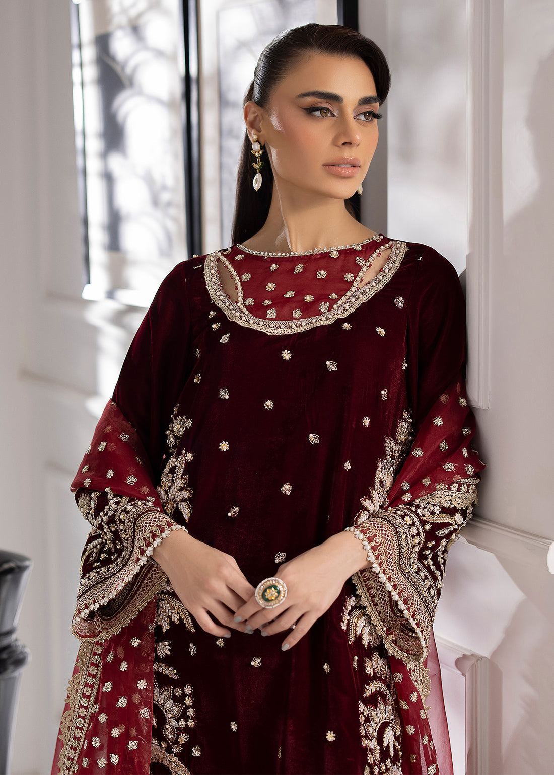 Sardinia | La More 24 | Maroon Muse -  Sardinia Ladies Clothes - Original Designer Dress - House of Maryam