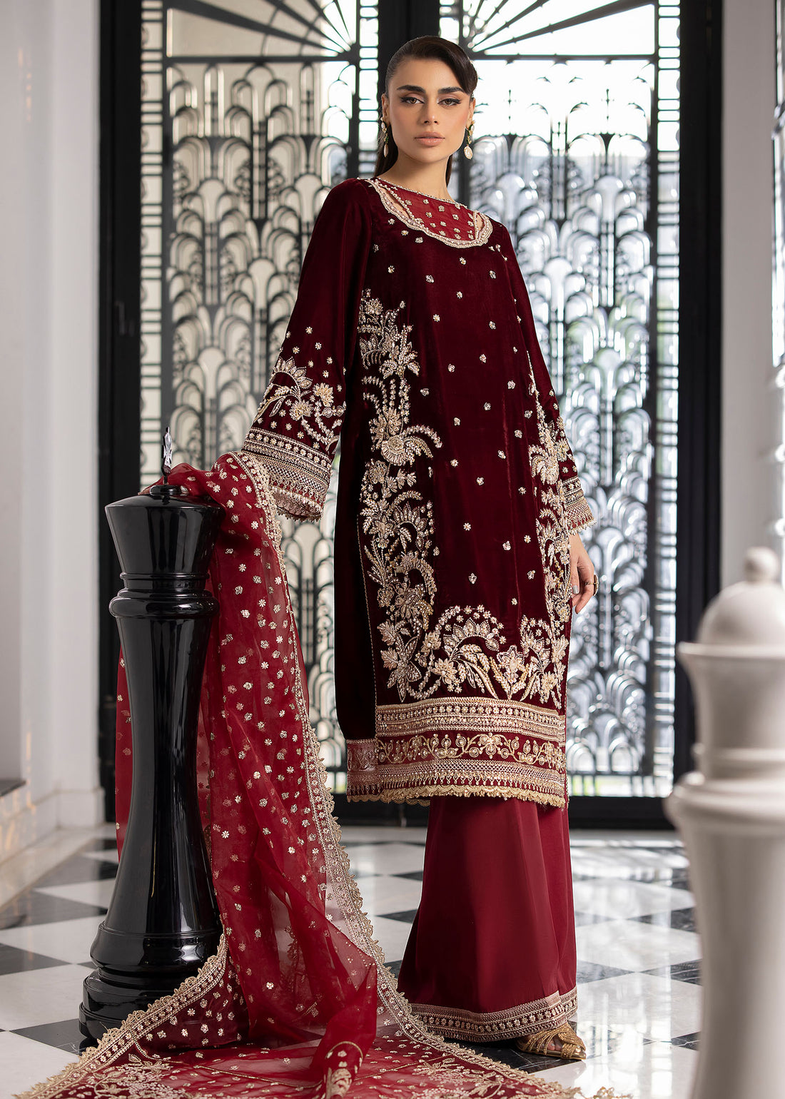 Sardinia | La More 24 | Maroon Muse -  Sardinia Ladies Clothes - Original Designer Dress - House of Maryam