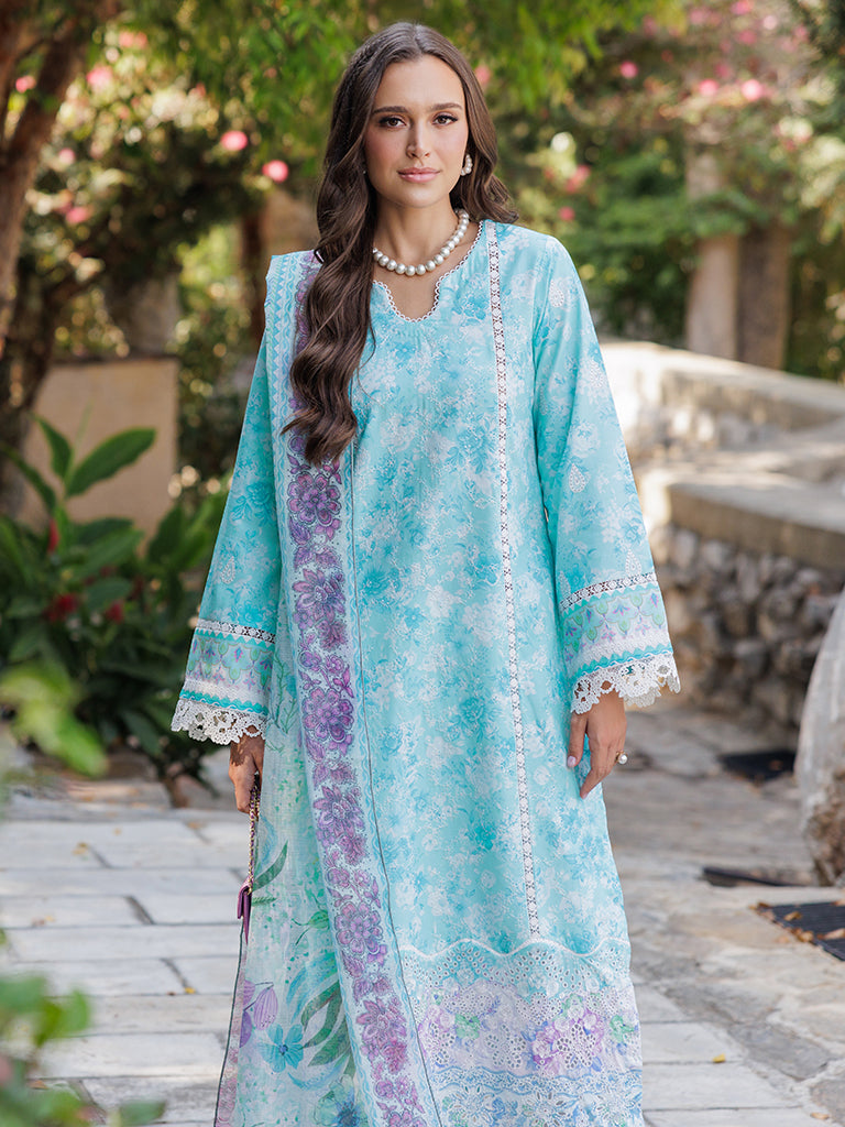 Rajbari | Floral Symphony Lawn 25 | RB-09 -  Rajbari Ladies Clothes - Original Designer Dress - House of Maryam