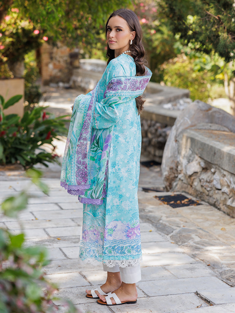 Rajbari | Floral Symphony Lawn 25 | RB-09 -  Rajbari Ladies Clothes - Original Designer Dress - House of Maryam