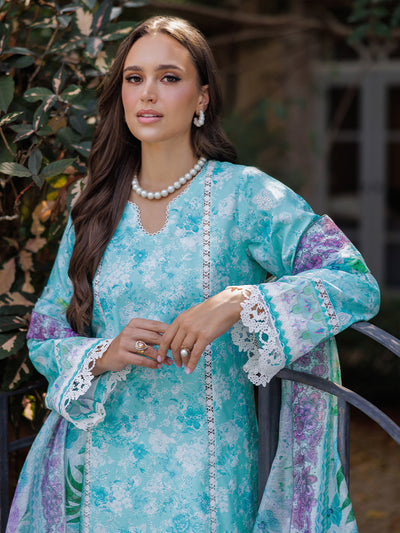 Rajbari | Floral Symphony Lawn 25 | RB-09 -  Rajbari Ladies Clothes - Original Designer Dress - House of Maryam