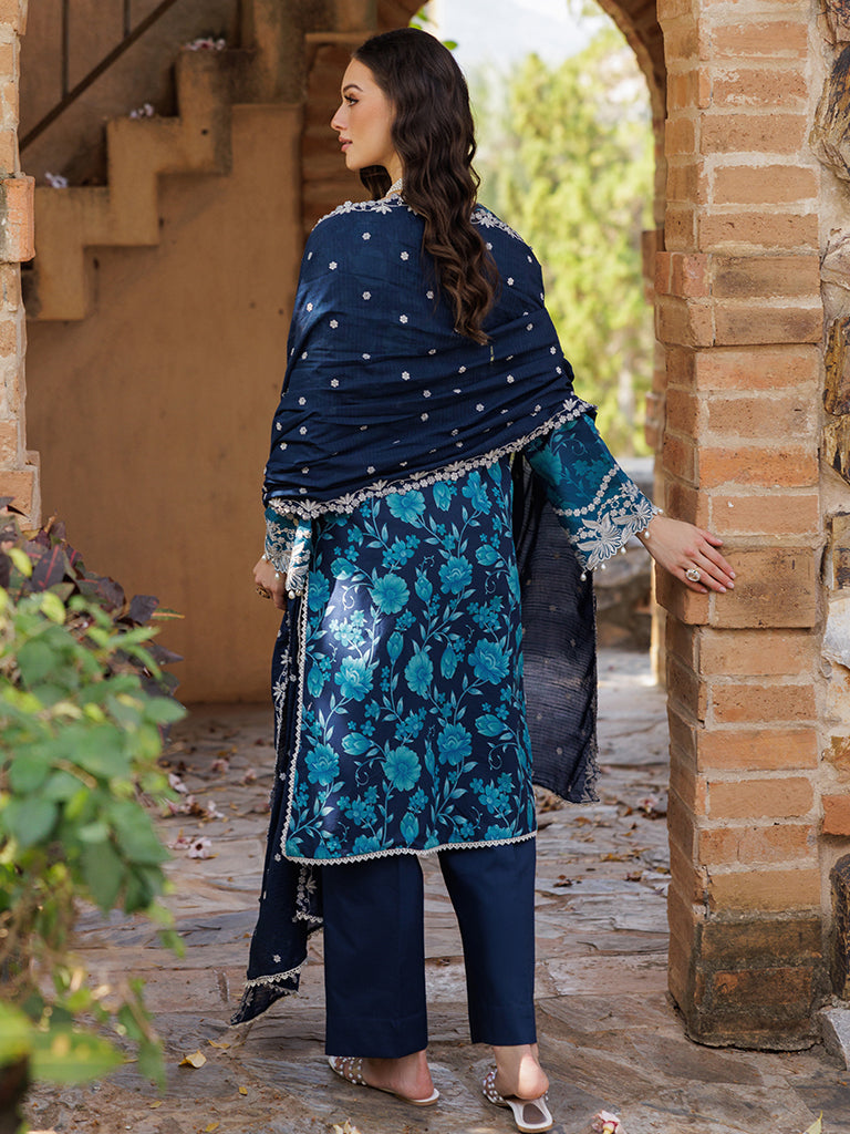 Rajbari | Floral Symphony Lawn 25 | RB-12 -  Rajbari Ladies Clothes - Original Designer Dress - House of Maryam