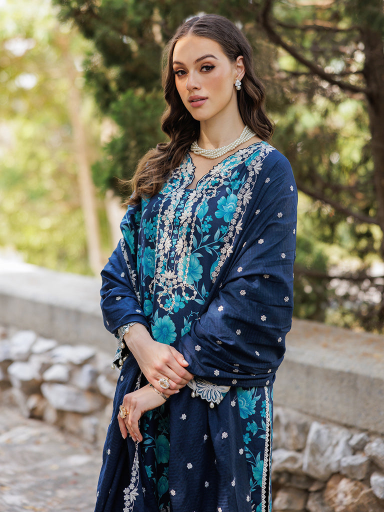 Rajbari | Floral Symphony Lawn 25 | RB-12 -  Rajbari Ladies Clothes - Original Designer Dress - House of Maryam