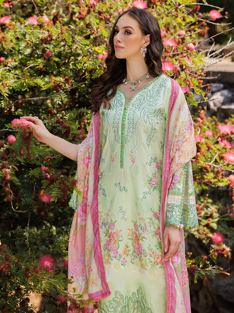 Rajbari | Floral Symphony Lawn 25 | RB-10 -  Rajbari Ladies Clothes - Original Designer Dress - House of Maryam