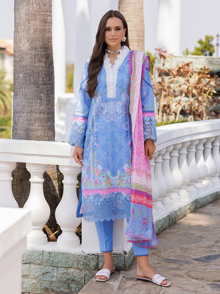 Rajbari | Floral Symphony Lawn 25 | RB-02 -  Rajbari Ladies Clothes - Original Designer Dress - House of Maryam