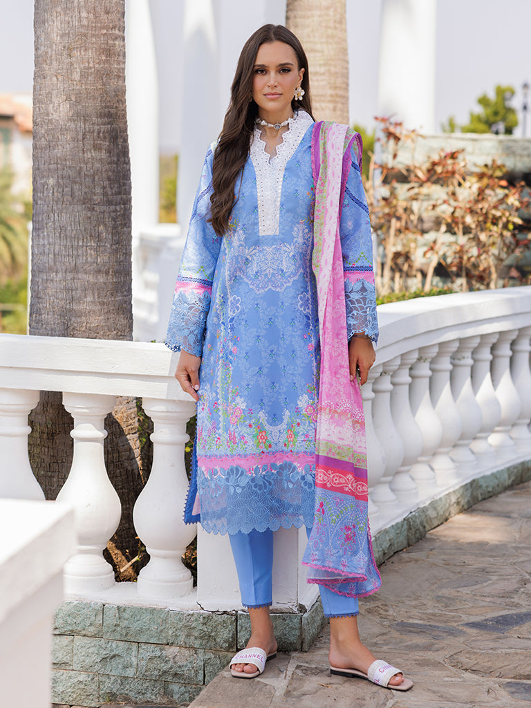Rajbari | Floral Symphony Lawn 25 | RB-02 -  Rajbari Ladies Clothes - Original Designer Dress - House of Maryam