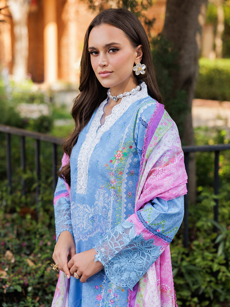 Rajbari | Floral Symphony Lawn 25 | RB-02 -  Rajbari Ladies Clothes - Original Designer Dress - House of Maryam