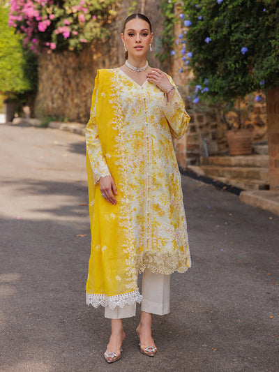 Rajbari | Floral Symphony Lawn 25 | RB-01 -  Rajbari Ladies Clothes - Original Designer Dress - House of Maryam