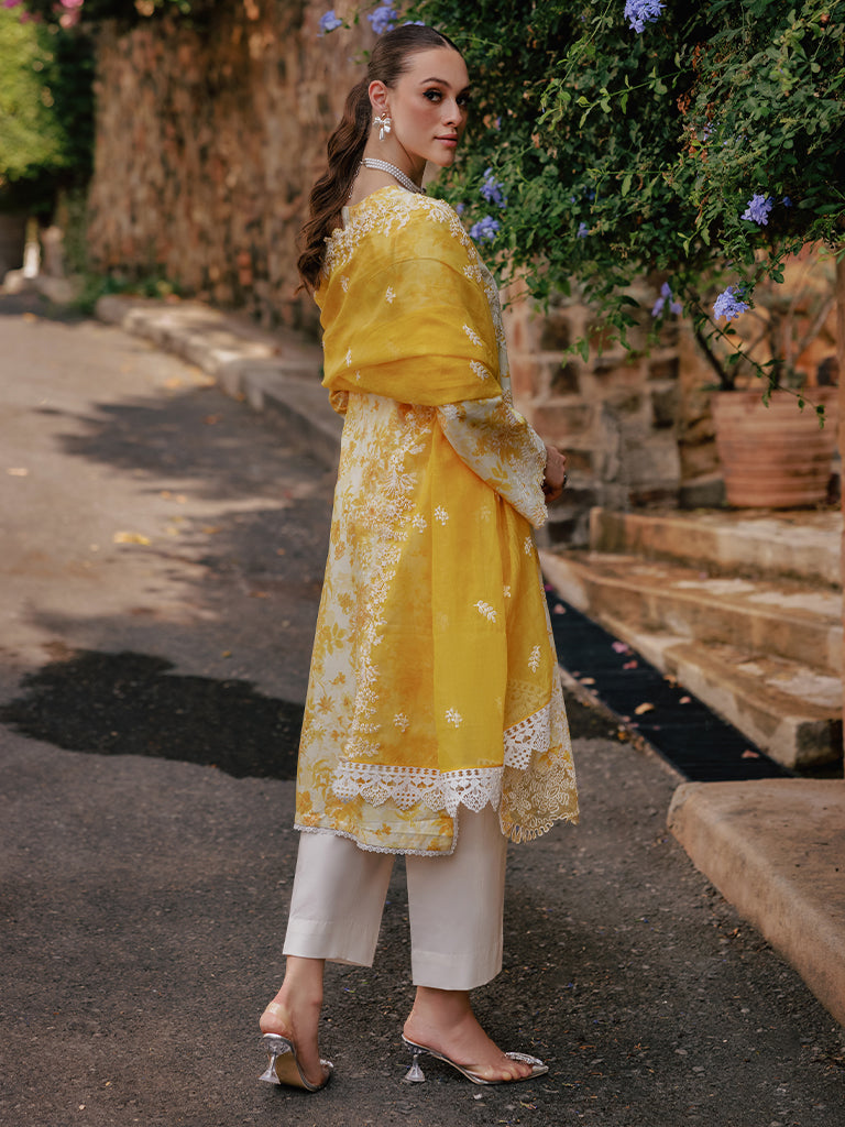 Rajbari | Floral Symphony Lawn 25 | RB-01 -  Rajbari Ladies Clothes - Original Designer Dress - House of Maryam