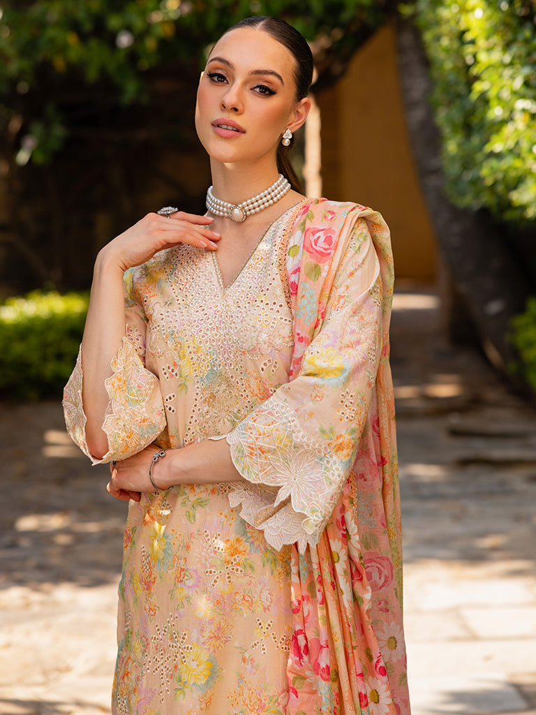Rajbari | Floral Symphony Lawn 25 | RB-05 -  Rajbari Ladies Clothes - Original Designer Dress - House of Maryam