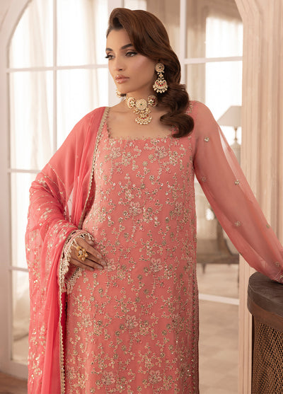 Sahane | Elyssa Festive Chiffon | CT-19003 Rosa - ELYSSA -  Sahane Ladies Clothes - Original Designer Dress - House of Maryam