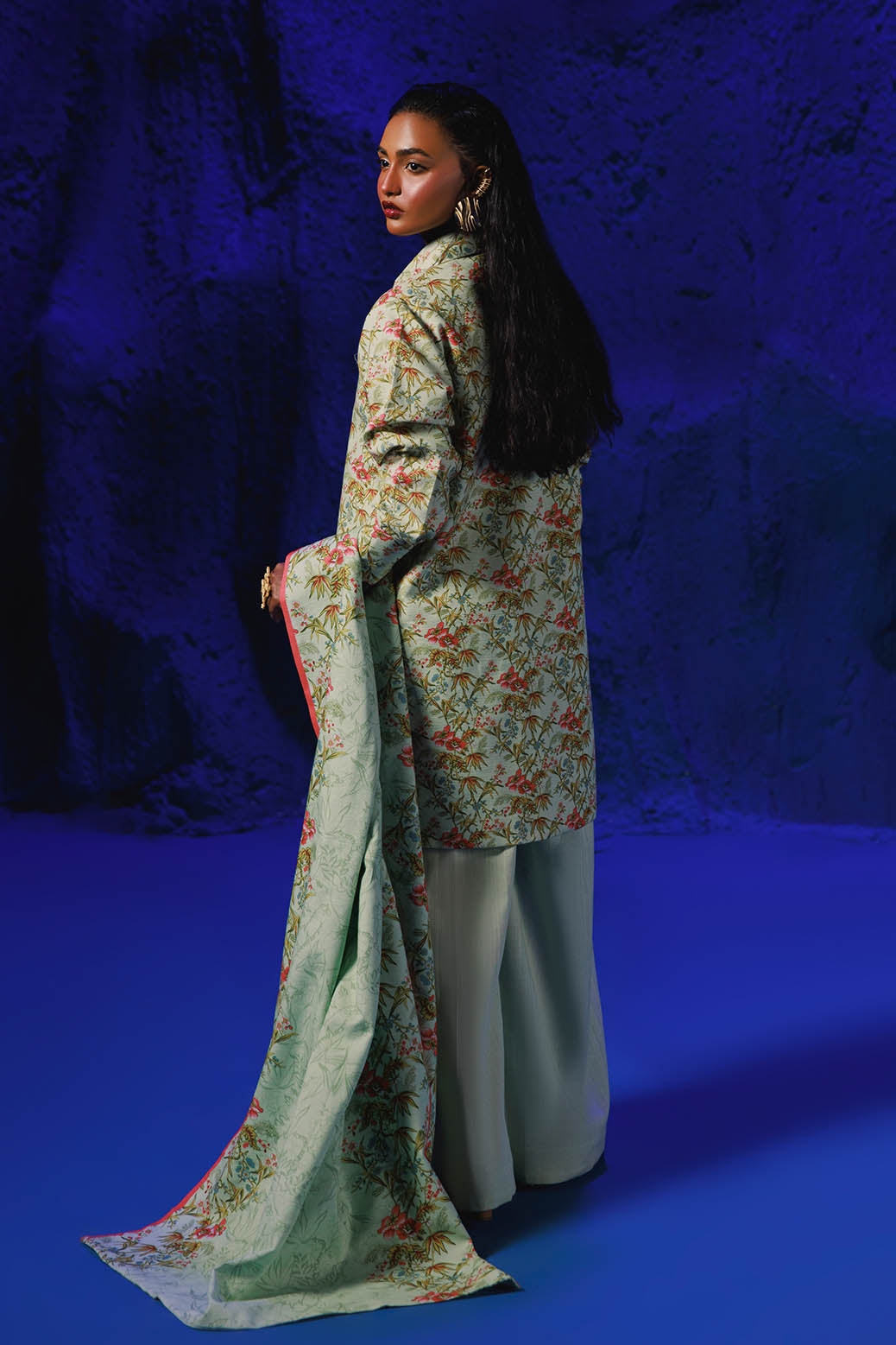 Bonanza Satrangi | Canara Green 3 Pc (1W24P3P233) -  Bonanza Satrangi Unstitched - Original Designer Dress - House of Maryam