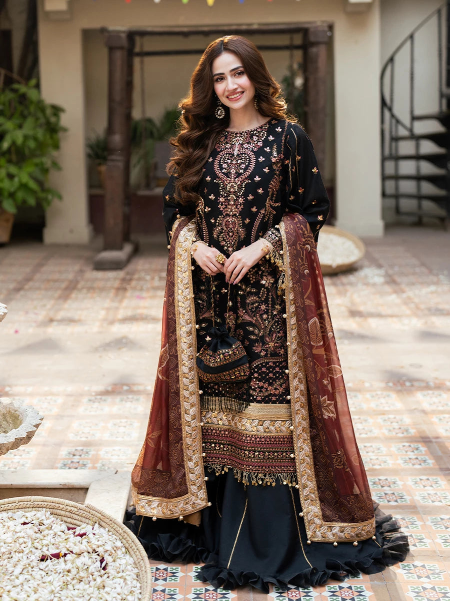 Salitex | Signature Festive Chiffon | SUNW6NO025UT -  Salitex Ladies Clothes - Original Designer Dress - House of Maryam