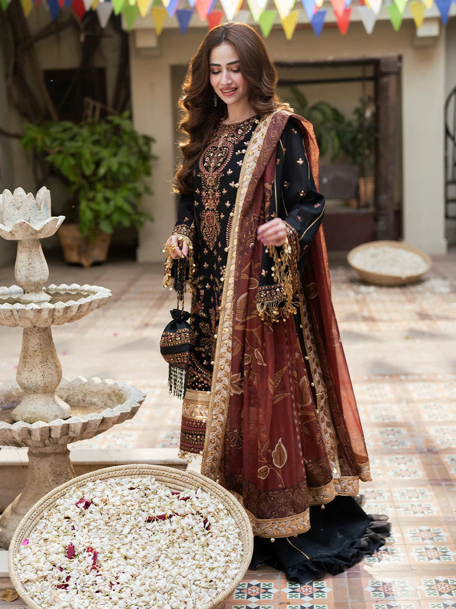Salitex | Signature Festive Chiffon | SUNW6NO025UT -  Salitex Ladies Clothes - Original Designer Dress - House of Maryam