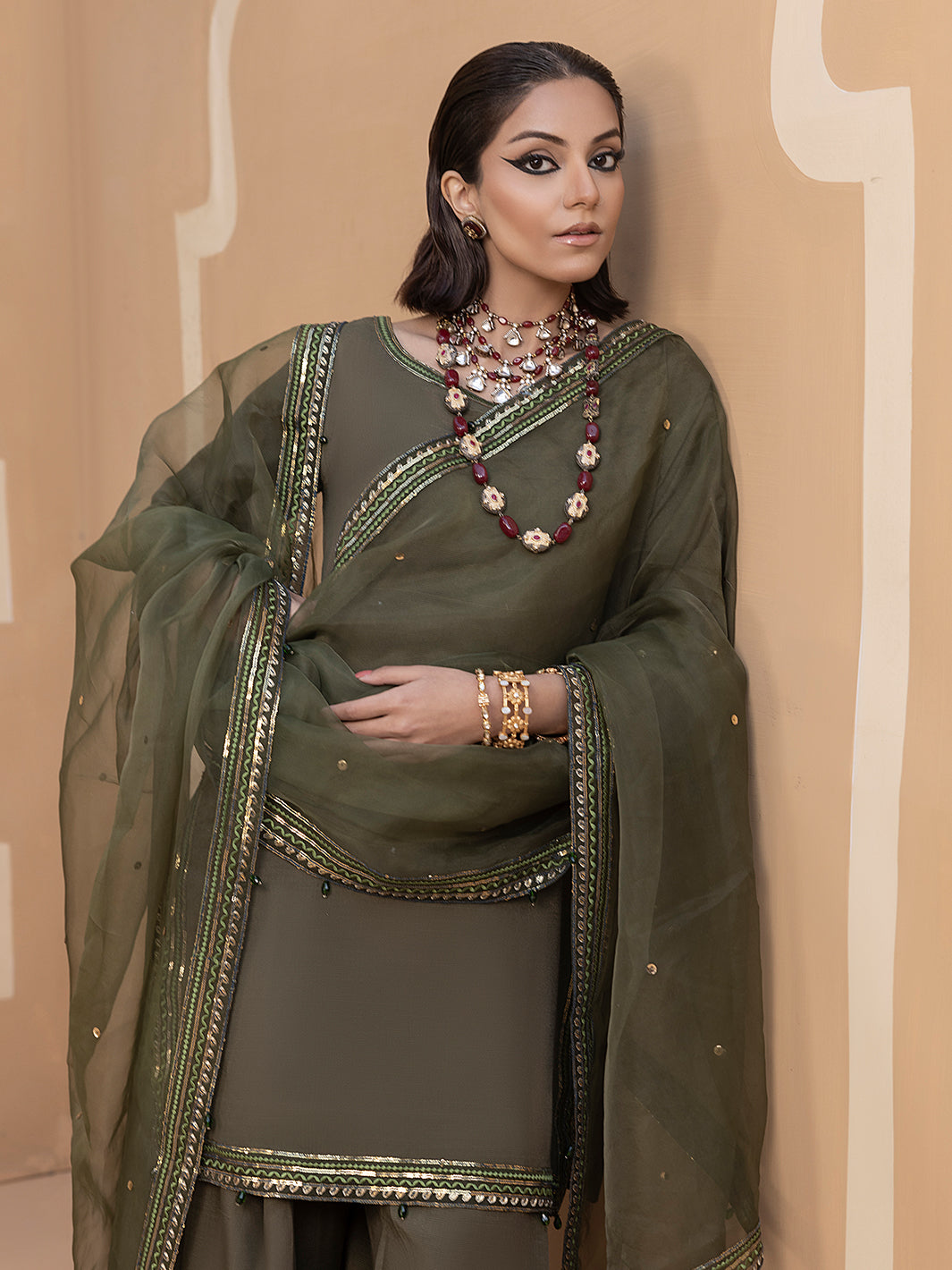 Hem Stitch | Raw Silk Edit 25 | Noor -  Hemstitch Ladies Clothes - Original Designer Dress - House of Maryam