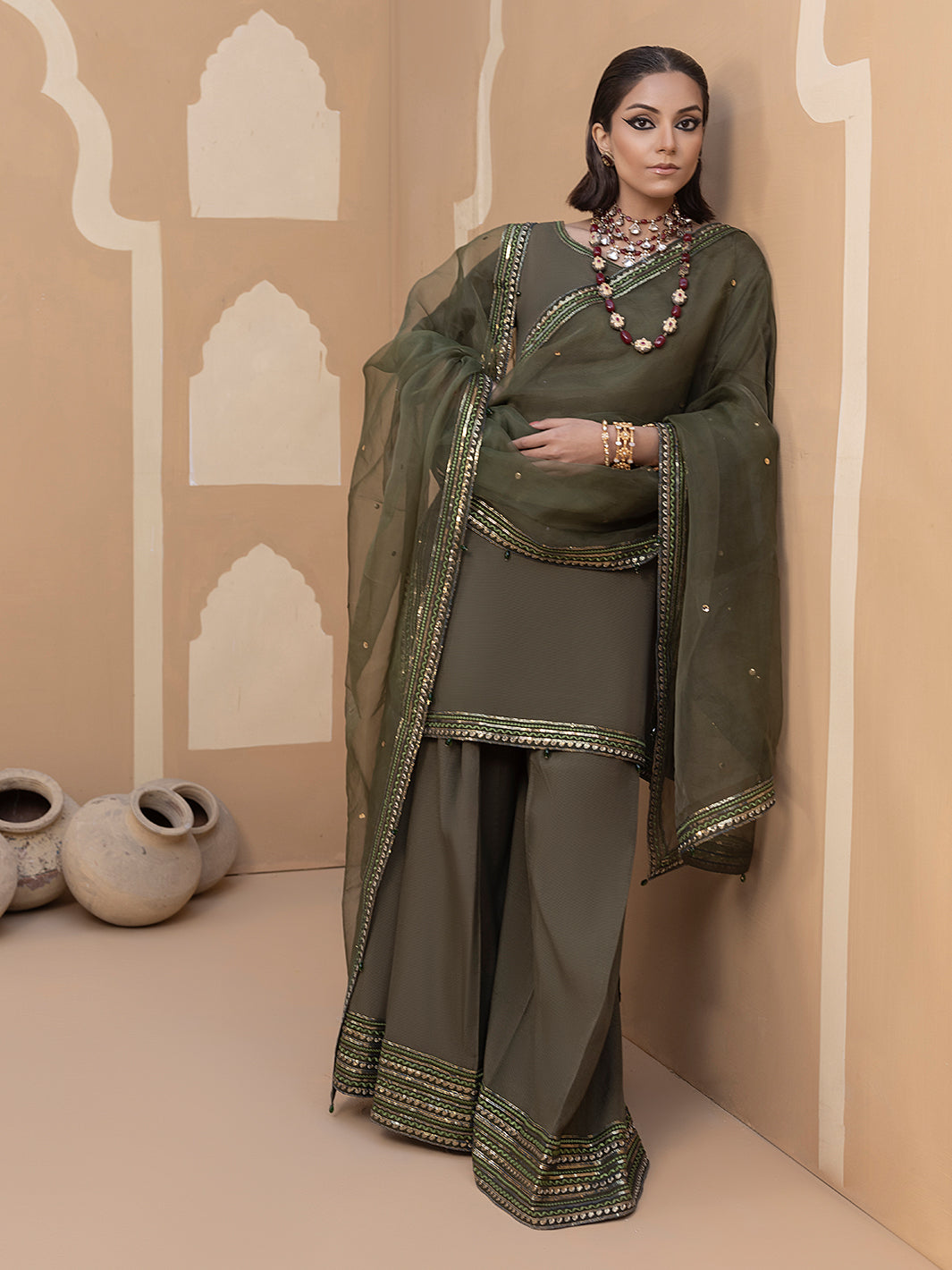 Hem Stitch | Raw Silk Edit 25 | Noor -  Hemstitch Ladies Clothes - Original Designer Dress - House of Maryam