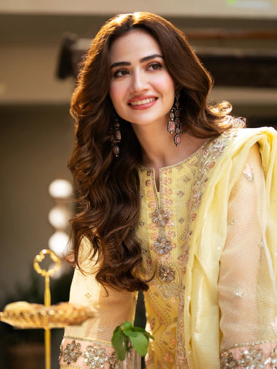 Salitex | Signature Festive Chiffon | SUNW6NO030UT -  Salitex Ladies Clothes - Original Designer Dress - House of Maryam
