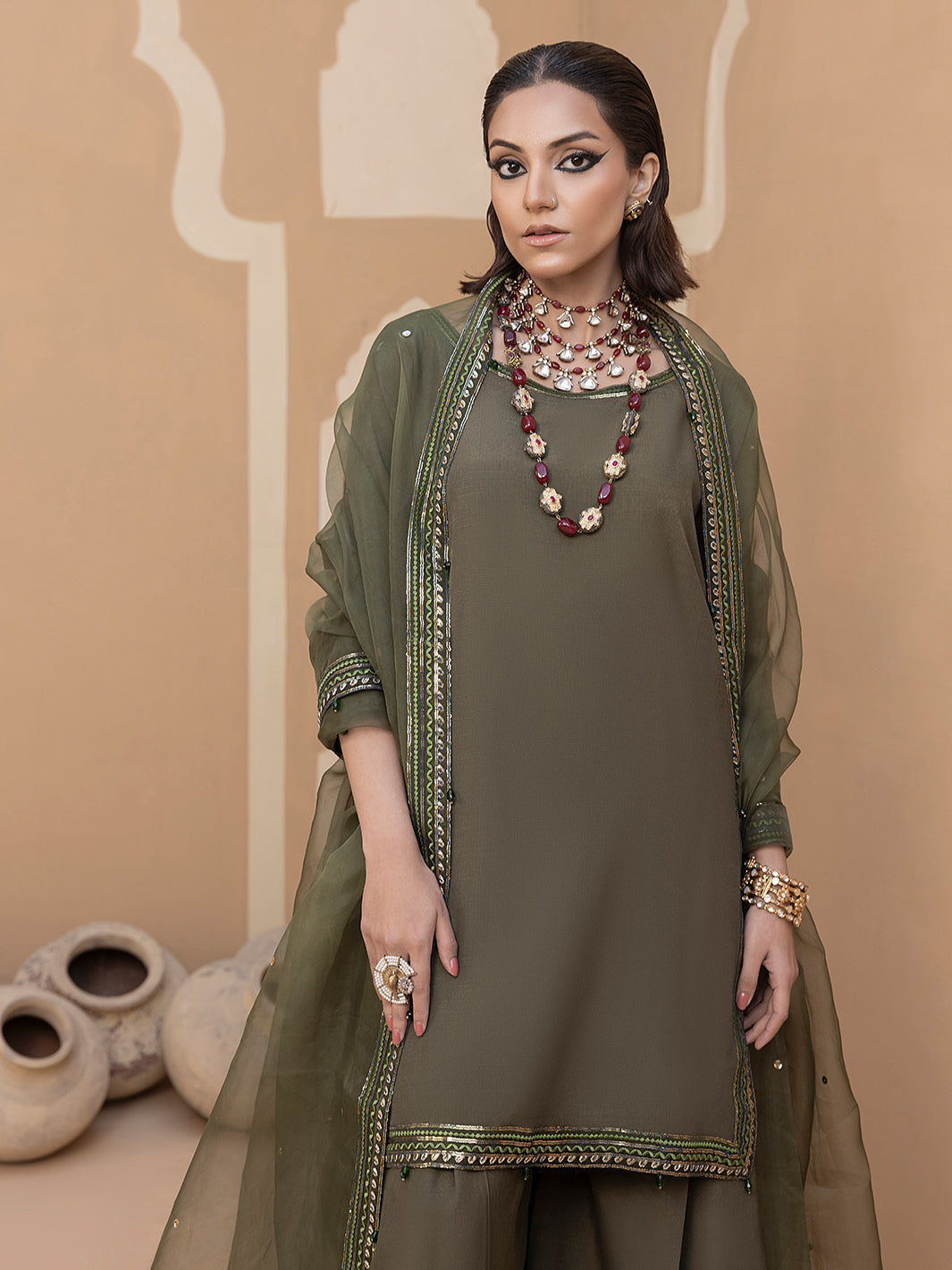 Hem Stitch | Raw Silk Edit 25 | Noor -  Hemstitch Ladies Clothes - Original Designer Dress - House of Maryam