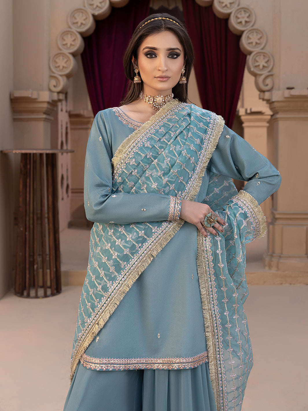 Hem Stitch | Raw Silk Edit 25 | Layla -  Hemstitch Ladies Clothes - Original Designer Dress - House of Maryam