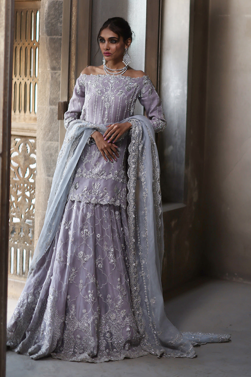 Nida Azwer | Nastaran Couture Collection'23 | Opera Mauve Bridal -  Nida Azwer Bridals - Original Designer Dress - House of Maryam