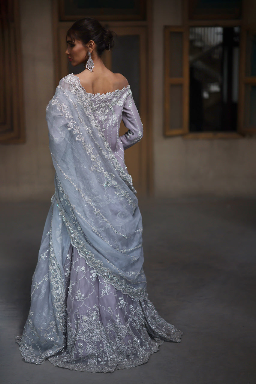 Nida Azwer | Nastaran Couture Collection'23 | Opera Mauve Bridal -  Nida Azwer Bridals - Original Designer Dress - House of Maryam