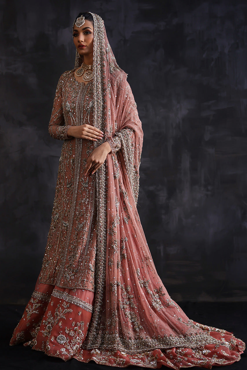 Nida Azwer | Heritage Heirlooms '22 | Primrose Pink -  Nida Azwer Bridals - Original Designer Dress - House of Maryam