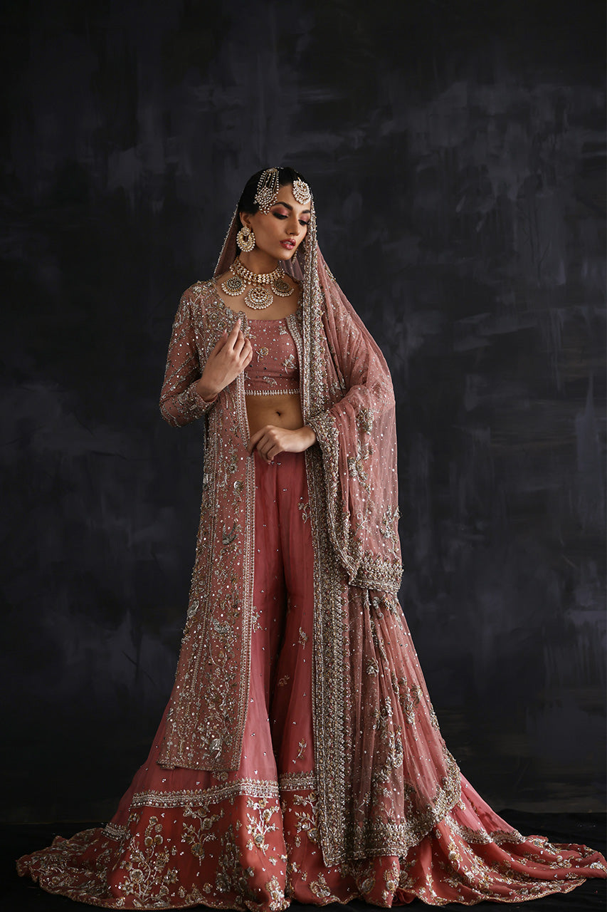 Nida Azwer | Heritage Heirlooms '22 | Primrose Pink -  Nida Azwer Bridals - Original Designer Dress - House of Maryam