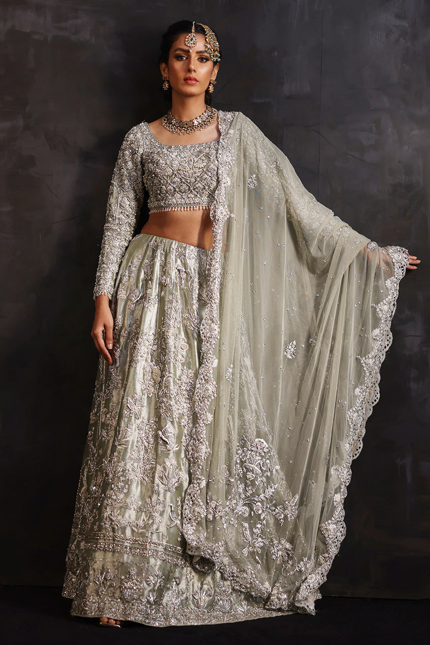 Nida Azwer | Heritage Heirlooms '22 | Maharani Mint -  Nida Azwer Bridals - Original Designer Dress - House of Maryam
